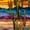 Color 4, variant on Western Peel and Stick Wallpaper Contemplative Desert View Stained Glass Sand Dunes Clouds Wall Mural 17.7in x 9.8ft Self Adhesive Removable Wall Paper Renter Friendly Wallpaper for Bedroom