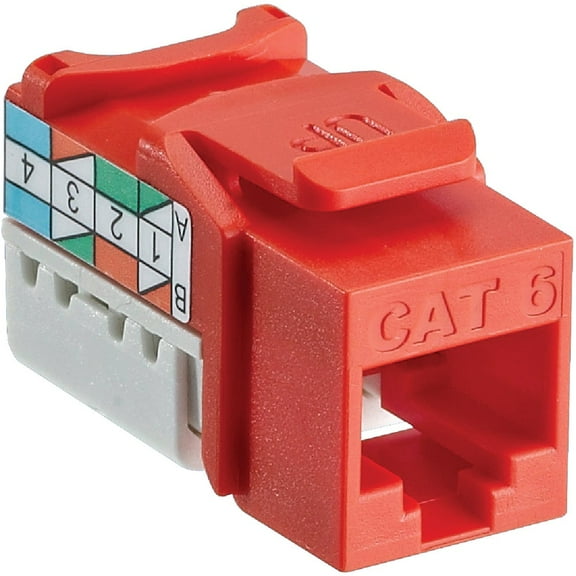 1PACK Leviton Orange 8-Conductor Cat-6 Connector Jack