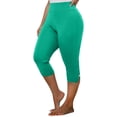 thumbnail image 2 of FNFYFH Clearance Womens Yoga Capris No Ride Up Pants,Green, 2 of 10