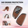 thumbnail image 4 of Key Fob Cover Compatible with Chevrolet Tahoe Suburban Silverado GMC Sierra Yukon Denali Buick Envision 2020-2025 5 Button Keychain Case Holder Protector,Black--Brown, 4 of 6