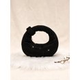 thumbnail image 2 of REMANLAND Women's Satin Evening Handbag, Black, 2 of 6
