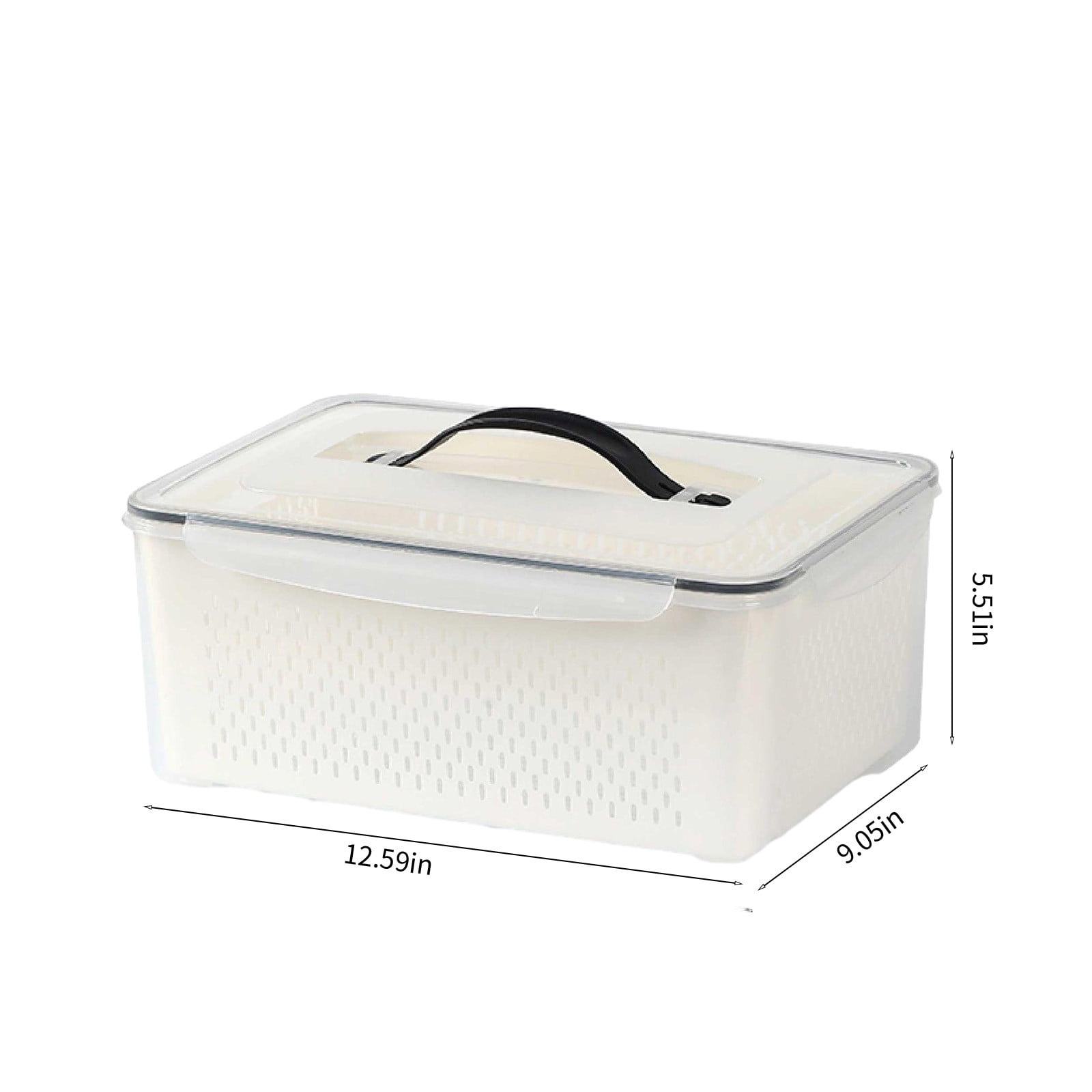LEFTHIGH Home Fresh Produce Vegetable Fruit Storage Containers,Portable Large Capacity, Fridge Organizers, Used in Storing Fruit Vegetables Meat Fresh Fish Room Decor
