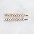 thumbnail image 4 of 2 Pairs Crystal Hair Pins Sparkle Rhinestone Hair Bobby Pins Stylish Decorative Hair Clip for Women (AB Rhinestone), 4 of 5