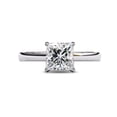 thumbnail image 2 of AFFY Solitaire Engagement Rings for Women, Center 5.5MM Princess Cut Lab Created Moissanite Wedding Promise Rings for Her in 14K Solid White Gold, Ring Size 9.5, 2 of 6