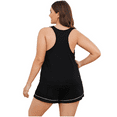 ebukurty Women's Plus Size Tank Top and Shorts Pajama Set Sleepwear PJ