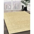 thumbnail image 3 of Ahgly Company Machine Washable Indoor Square Abstract Chrome Gold Yellow Area Rugs, 7' Square, 3 of 7