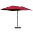 thumbnail image 2 of Outsunny 7.90 Feet Wine Red Solid Print Rectangle Market Patio Umbrella, Water-Resistant, 2 of 9