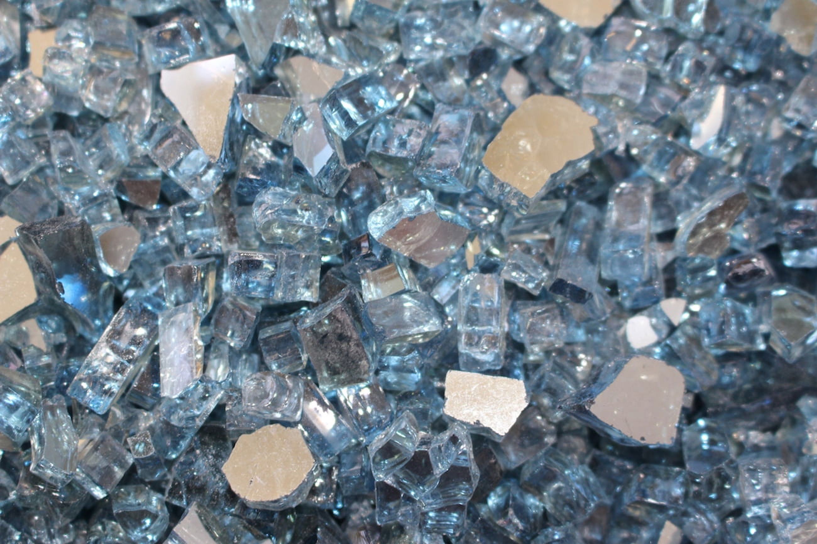 AZ Patio Heaters 20lbs Reflective Fire Glass - Sky Blue