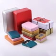 thumbnail image 2 of Caja de hojalata con insignia, caja de almacenamiento de disco U, caja de hierro rectangular de metal plateado esmerilado, embalaje con logotipo, 2 of 5