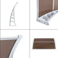 thumbnail image 4 of Toldo para ventana y puerta delantera de 40 x 30 pulgadas, tablero marrÃ³n y soporte blanco Zimtown exterior, 4 of 5