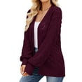 thumbnail image 4 of Hanerdun Women Open Front Cardigan Female Solid Cardigan Sweaters Red M, 4 of 5