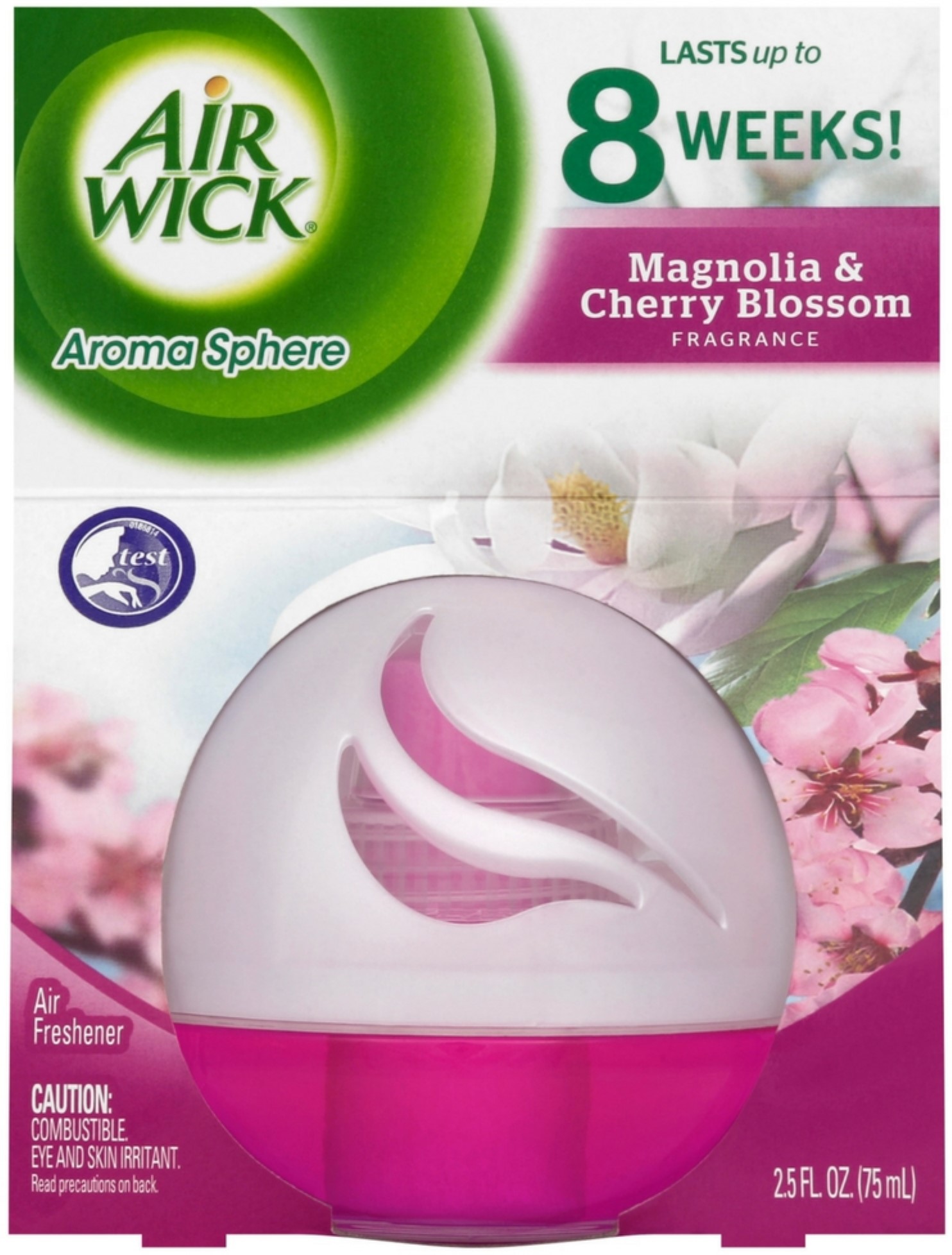 2 Pack Air Wick Aroma Sphere Liquid Air Freshener, Magnolia & Cherry