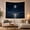 Dark Ocean Moon, variant on Full Moon Over Starry Night Ocean, Calming Celestial Art for Ocean Lovers, Ocean Night Wall Art, Housewarming Gift, Tapestry Wall Hanging for Bedroom, Living Room and Dorm
