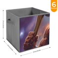 thumbnail image 6 of Collapsible Oxford Fabric Storage Cubes with Handles, Large Mid Foldable Oxford Cloth Bins Set of 2/6, Closet Organizers for Shelves Clothes Home Kitchen Toy - Hero, 6 of 7