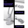 thumbnail image 6 of [Clearance] Bubble Number Necklace for Men Bling Cubic Zirconia 0-9 Lucky Jersey Number Pendant Necklace Personalized Jewelry Gift, 6 of 7