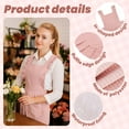 thumbnail image 3 of TOPTIE Striped Ruffle Apron with 2 Pockets for Women, Cute Apron for Cooking Kitchen Painting Gardening - Pink, 3 of 6