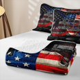 thumbnail image 4 of Feelyou Retro Ice Hockey Twin Quilt Set for Boys, Sport Helmet Flag Twin Coverlet Set, 2pcs, 4 of 7