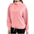 thumbnail image 4 of YYDGH Women Oversized Turtleneck Sweatshirt Fleece Long Sleeve Trendy Casual Drop Shoulder Fall Pullover Workout Warm Tops, 4 of 8