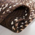 thumbnail image 5 of SAFAVIEH Braided Leilah Abstract Cotton Reversible Area Rug, Brown/Ivory, 6' x 6' Round, 5 of 11