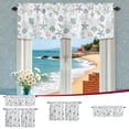 thumbnail image 7 of Boho Stripe Kitchen Curtains and Valance Set Linen Tier Curtains for Cafe Living Room Bathroom Window Treatments Rod Pocket 3 Pieces Set, E, 7 of 7