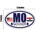 thumbnail image 3 of Flag of Missouri / American Flag Oval 3M Vinyl Bumper Sticker Decal | Navy & Gold Springfield, MO Sticker Vinyl Decal, 3 of 3
