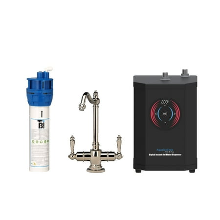 

AquaNuTech AquaNuTech Traditional Hook Spout Hot and Cold Water Filtration Faucet with Dispenser