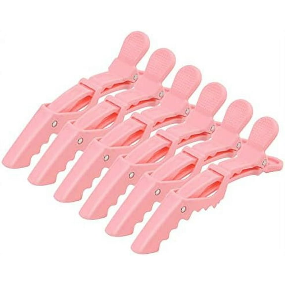 6PCS Salon Alligator Sectioning Hair Clips with Non Slip Grip for Thick Hair Haircut Accessories Hairgrips for Women Girls
