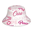 thumbnail image 1 of Fotbe Breast Cancer Pink Ribbons Awareness (2) Sombrero Tipo Pescador con Estampado – Sombrero de Sol de Algodón de Moda para Playa, Golf, Pesca, 1 of 6