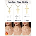 thumbnail image 4 of U7 Tiny Cross Necklace for Women 14K Gold Plated Cross Pendant Necklace Dainty Christian Faith Jewelry Religious Baptism Gift for Her,Size S, 4 of 7