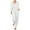 White, variant on Cozy Sets for Women Clothing Women Summer Dressy Satin Outfits Loose Wrap Office Shirts Matching Long Pants Business Vacation Outfits White 3XL