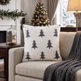 thumbnail image 4 of LSLXA Christmas Tree Pillow Covers Winter Woven Plush Breathable Throw Pillow Covers 18 X 18 Pillow Covers For Sofa Bed Living Room Home Decor, 4 of 4