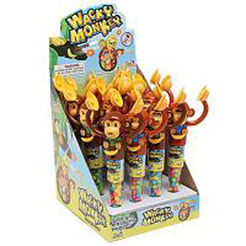 Kidsmania Candy Filled Wacky Monkeys 12 Count Box