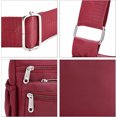 thumbnail image 5 of Women’s Crossbody Bag,RFID Purses for Women Fabric Nylon Multi Pocket Crossbody Bag Ladies Travel Handbag/Wine Red, 5 of 8