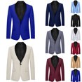 thumbnail image 2 of Zecgelong Girls Boys Long Sleeve Lapel Formal Suit Jacket Button Fashion Casual Coat Business Suit For Kids, 2 of 5