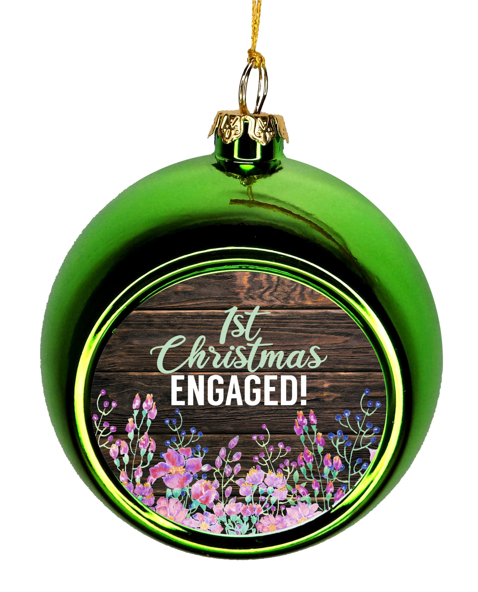 engagement christmas ornament