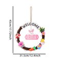 thumbnail image 3 of HOARBOEG Easter Sign Wooden Hanging Wreath Indoor Outdoor Spring Welcome Holiday Decorations For Home, 3 of 6