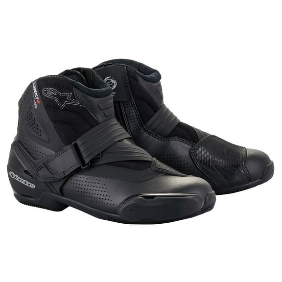 Alpinestars SMX-1 R V2 Mens Vented Leather Motorcycle Boots Black 41 EUR