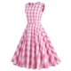 thumbnail image 3 of Puntoco Vestidos Mujer Verano Moda Mujer Corte Contraste Cuello Alto Lunares Vestido Grande, 3 of 6