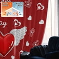 thumbnail image 5 of Valentine's Day Blackout Curtains for Bedroom/Living Room, Pinch Pleated Black Out Curtains, Red Love Wings Romantic Room Darkening Window Drapes with Hooks 2 Panels, 59"x70", 5 of 8