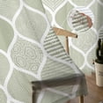 thumbnail image 5 of Geometric Watercolor Moroccan Texture Sage Green Tulle Drapes for Living Room Bedroom Sheer Window Curtains Hotel Voile Curtains, 5 of 7