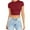 Red, variant on Kureaily Womens Summer Short Sleeve Cute Crop Tops Casual Basic Crewneck Slim Fit T Shirts Casual T Shirts