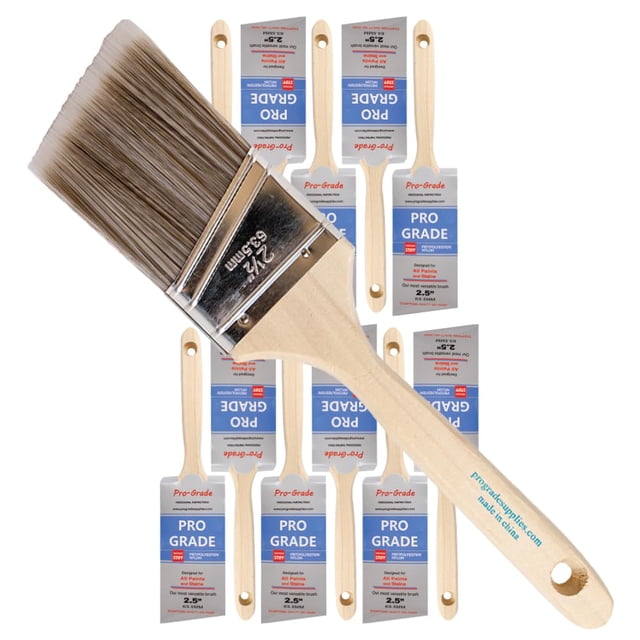 Paint Brushes Pro Grade, paquete de 12 brochas angulares de 2,5 cm