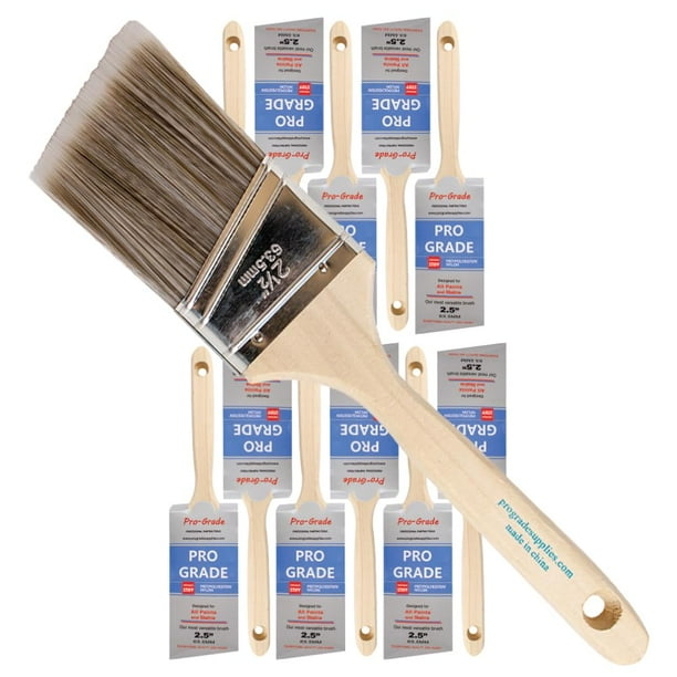 Paint Brushes Pro Grade, paquete de 12 brochas angulares de 2,5 cm