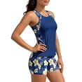 thumbnail image 5 of Women's Two-Piece Swimsuit Set with Padded Bra, Sleeveless Round Neck Casual Printed Beachwear, 5 of 9
