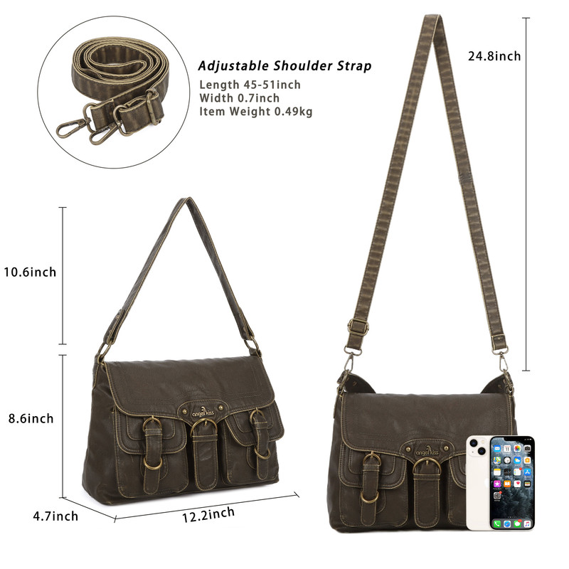 Angel Kiss Purses for Women and Handbags Vegan Leather Hobo Purses Tote Satchel Handbags Crossbody Hobo Bag