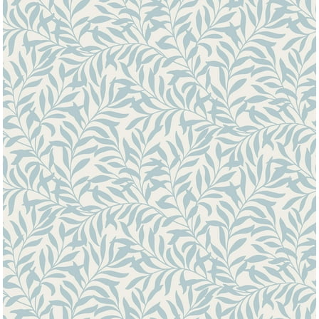 Brewster Home Fashions Salix Light Blue Leaf Wallpaper