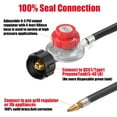 thumbnail image 5 of Uscover 0-5 PSI Adjustable Pressure Propane Regulator 4FT Hose Gas Grill Regulator Hose with 1/8 MNPT Pipe Fitting for QCC1 Tank for Tabletop, Turkey Fryer, Smokers, Fish Fryer,Fire Pit, 5 of 13