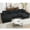 Black, variant on 114" Modular Sectional Sofa Couch Bed, Corduroy Convertible U Shaped Couch, Comfy 4 Seat Sleeper Sofa with Double Chaise for Living Room, Black