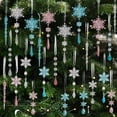 thumbnail image 4 of 18 Pcs Snowflake Ornaments for Christmas Tree, Acrylic Snowflake Christmas Tree Decorations Party Favor (5 Styles, Shatterproof, Multi-Use), 4 of 5