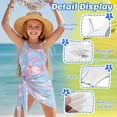 thumbnail image 6 of Jiueut Axolotl Print Girls Swimsuit with Adjustable Straps One Piece Bathing Suit with Mesh Cover Ups Swimwear 7-18Y, 6 of 7